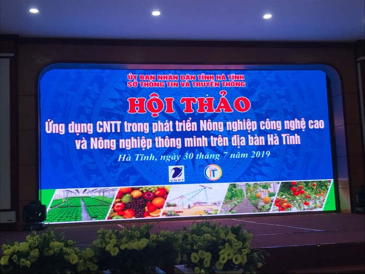 Hội thảo “Ứng dụng công nghệ thông tin trong phát triển nông nghiệp công nghệ cao và nông nghiệp thông minh trên địa bàn tỉnh Hà Tĩnh”
