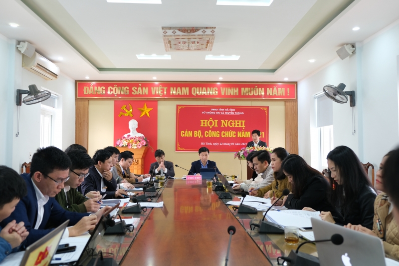 Sở Thông tin và Truyền thông Hà Tĩnh tổ chức hội nghị cán bộ, công chức năm 2021